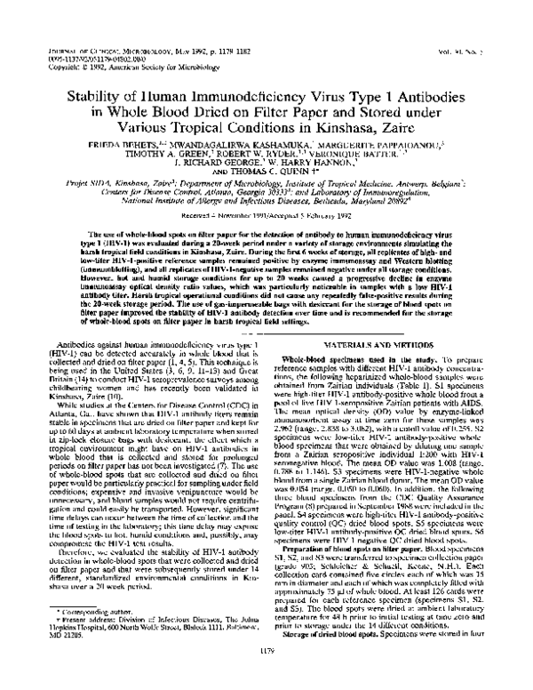(PDF) Stability of Human Immunodeficiency Virus Type 1 RNA in ...