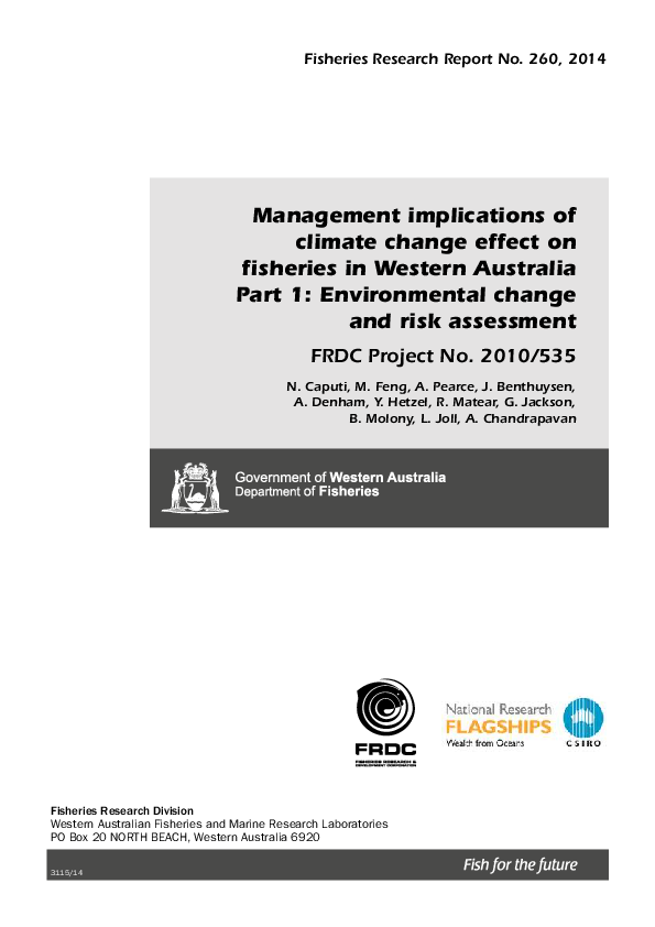 (PDF) Management implications of climate change effect on fisheries in ...