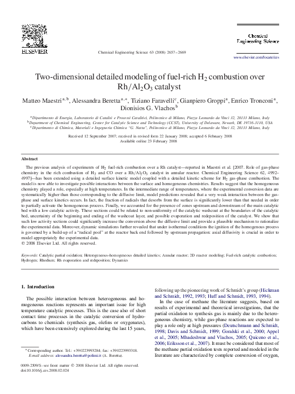 (PDF) Two-dimensional detailed modeling of fuel-rich combustion over ...