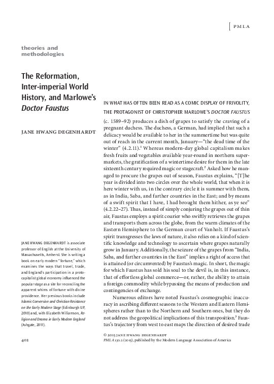 significance of the title of dr faustus Ideology in othello and doctor faustus english literature essay