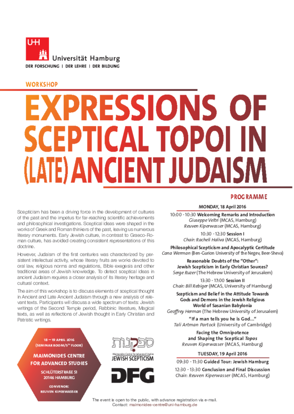 (PDF) EXPRESSIONS OF SCEPTICAL TOPOI IN ( late ) ancient JUDAISM ...