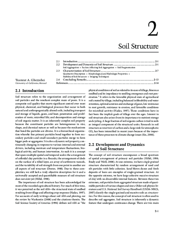 (PDF) Soil Structure Teamrat A Ghezzehei Academia.edu