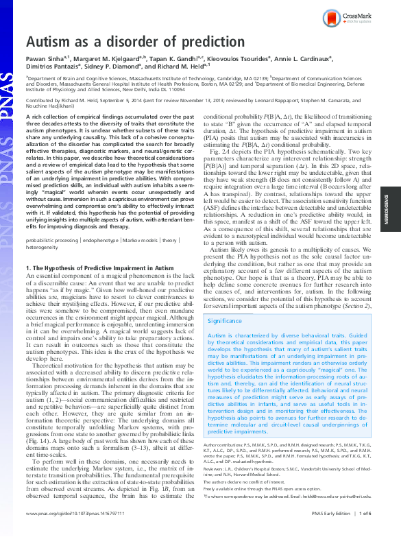 Autism As Disorder Of Prediction In >> Pdf Autism As A Disorder Of Prediction Margaret Kjelgaard And Autism As Disorder Of Prediction In >> Pdf Autism As A Disorder Of Prediction Margaret Kjelgaard And