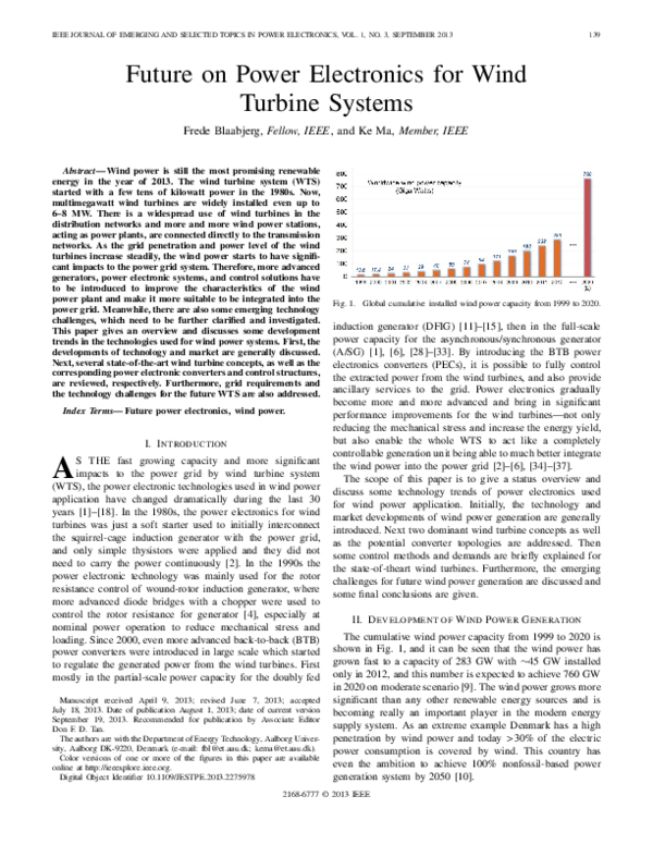 (PDF) Future on Power Electronics for Wind Turbine Systems