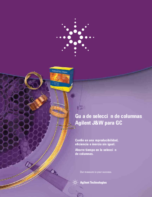 (PDF) Guía de selección de columnas Agilent J&W para GC Ivonne Conde
