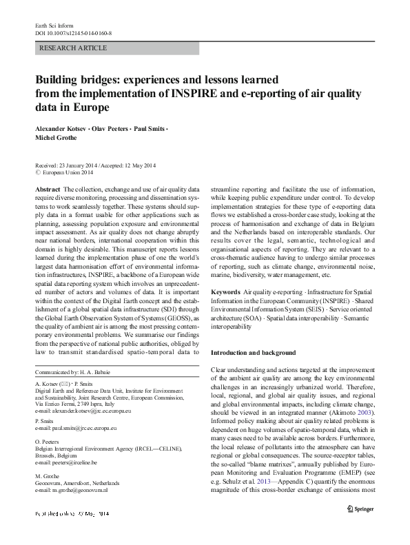 (PDF) Building bridges: experiences and lessons learned from the ...