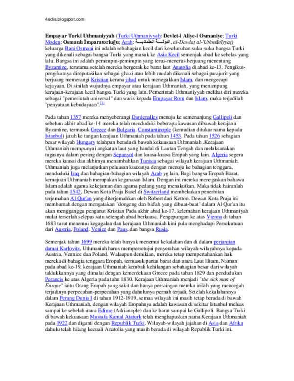 Pdf Empayar Turki Uthmaniyyah Faeez Mahusin Academia Edu