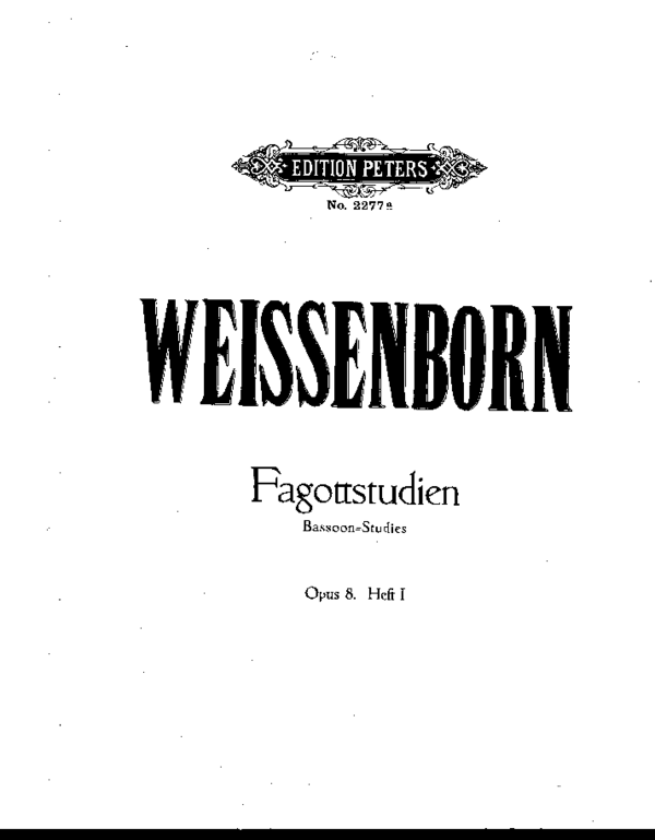 (PDF) Weissenborn Bassoon Studies op8 vol Vasile Babusceac Academia.edu