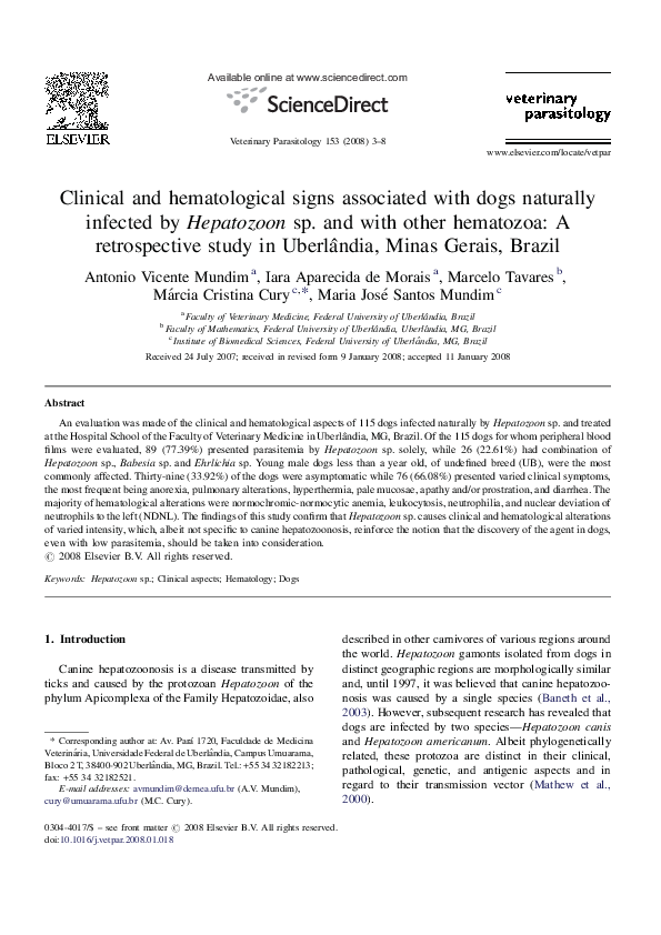 hemoparasitos hepatozoon