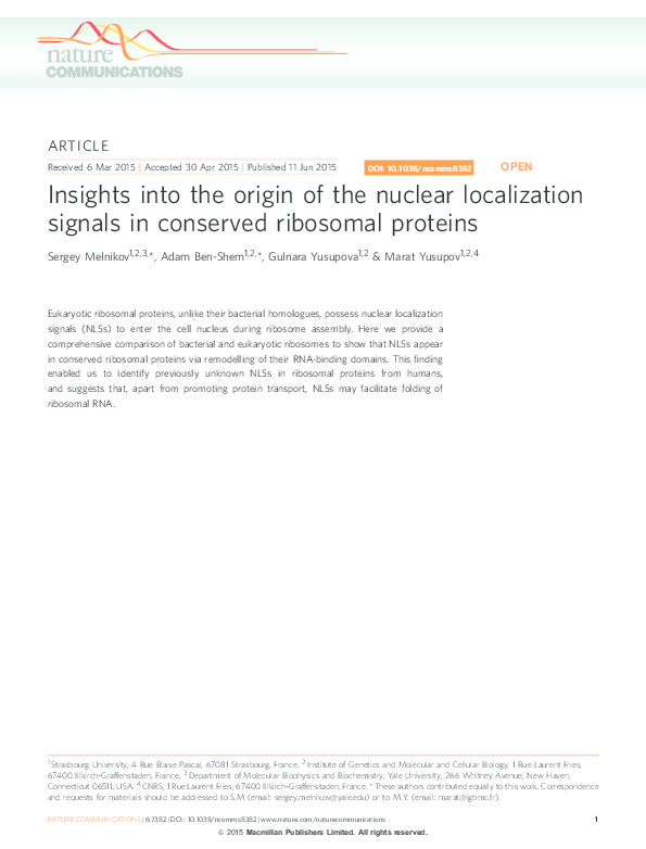 (PDF) Insights into the origin of the nuclear localization signals in ...