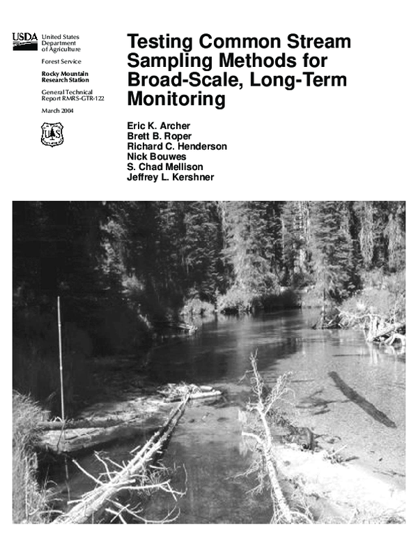 (PDF) Testing common stream sampling methods for broad-scale, long-term ...