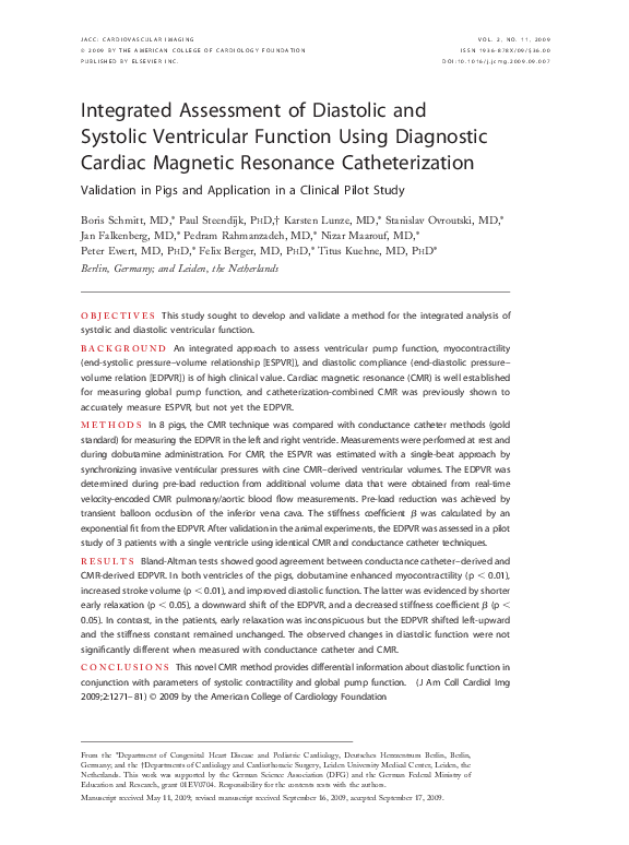 (PDF) Integrated Assessment of Diastolic and Systolic Ventricular ...