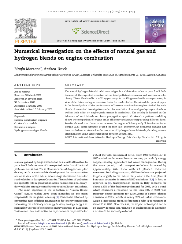 (PDF) Numerical investigation on the effects of natural gas and ...