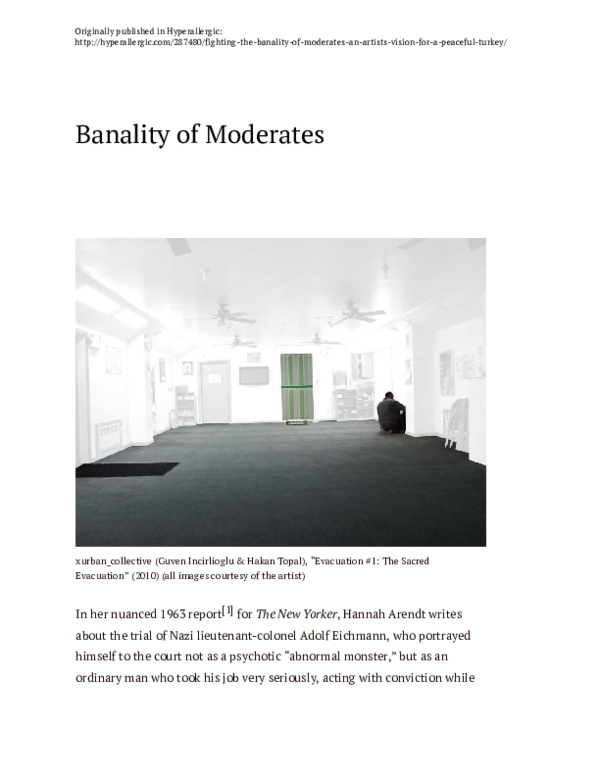 (PDF) Banality of Moderates