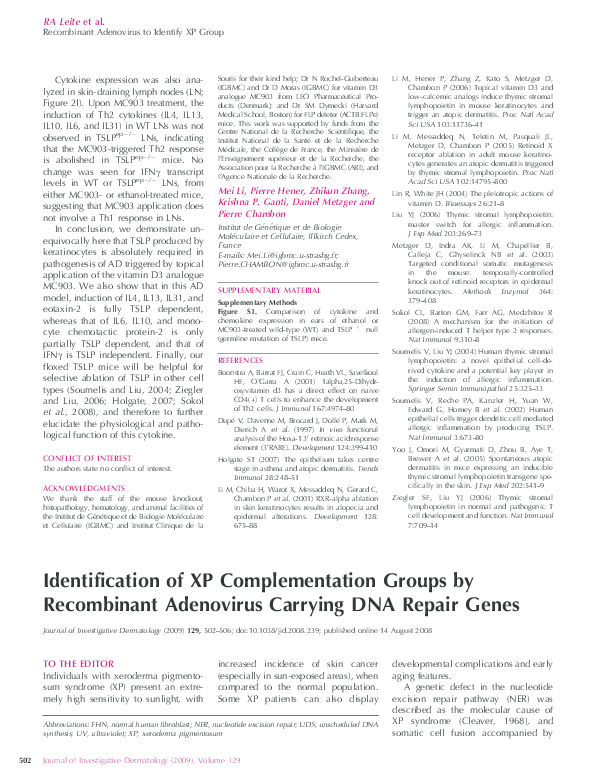 (PDF) Identification of XP Complementation Groups by Recombinant ...