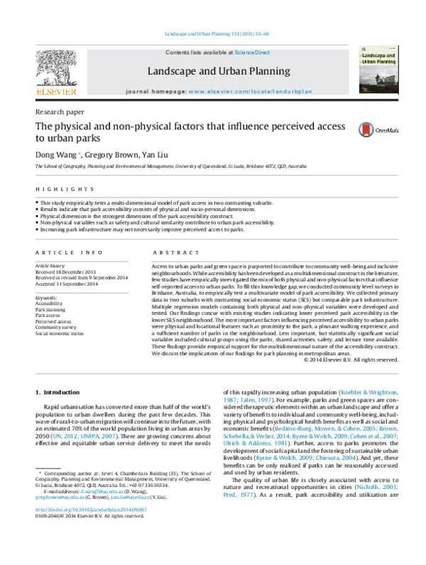 (PDF) The physical and non-physical factors that influence perceived ...