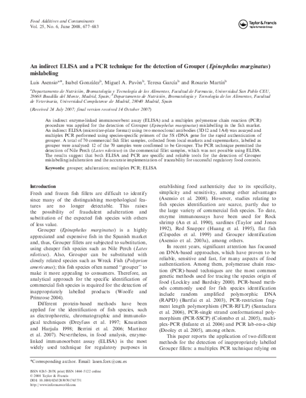 (PDF) An indirect ELISA and a PCR technique for the detection of ...
