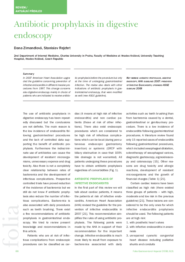 (PDF) Antibiotic Prophylaxis for Digestive Endoscopy P. Dalbies, J