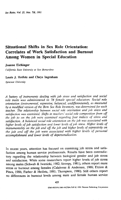 (PDF) Situational Shifts in Sex Role Orientation: Correlates of Work ...