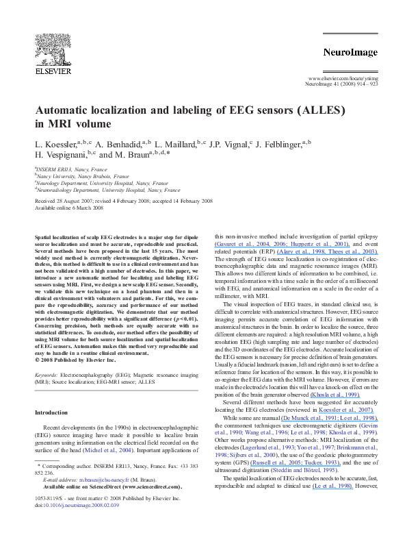 (PDF) MO17 Automatic localization and labeling of EEG sensors (ALLES ...