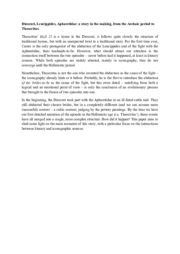 Theocritus essay image