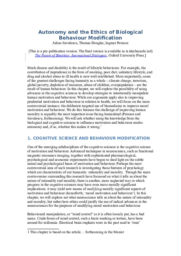 Autonomy thesis ethics image