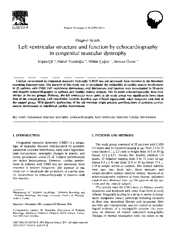 (PDF) Left ventricular structure and function by echocardiography in ...