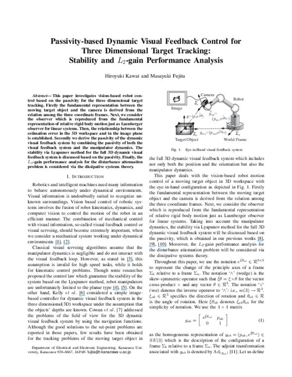 (PDF) Passivity-Based Dynamic Visual Feedback Control for Three ...