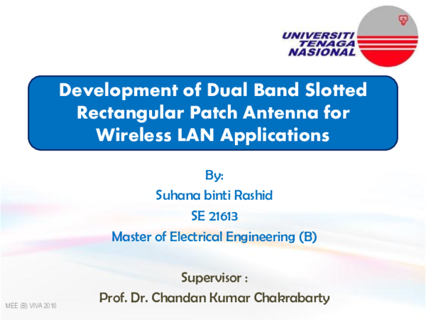 (PDF) Development of Dual Band Slotted Rectangular Patch Antenna for ...