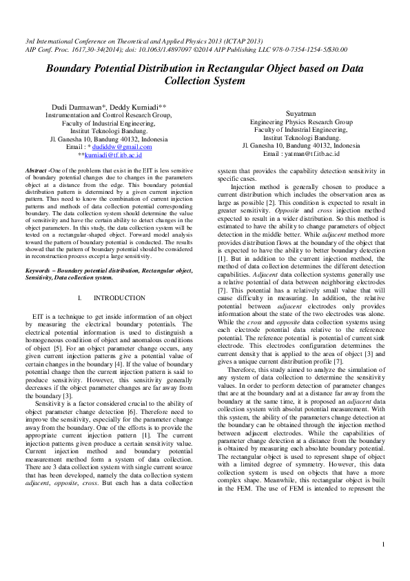 (PDF) Boundary Potential Distribution in Rectangular Object based on ...