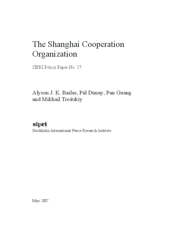 (PDF) The Shanghai Cooperation Organization