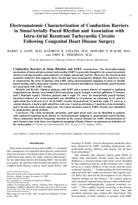 (PDF) Electroanatomic Characterization of Conduction Barriers in Sinus ...