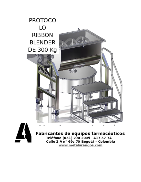 (DOC) ribbon blender documentacion metalarangos Academia.edu