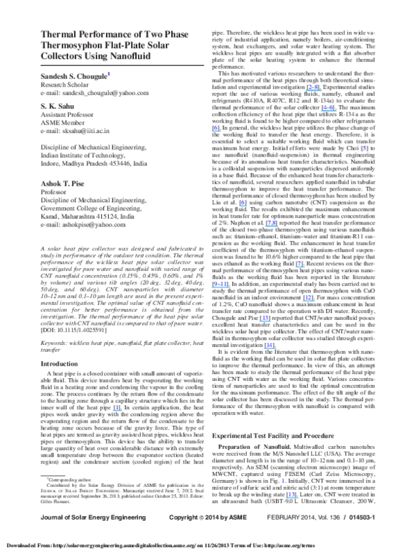 (PDF) Thermal Performance of Two Phase Thermosyphon Flat-Plate Solar ...