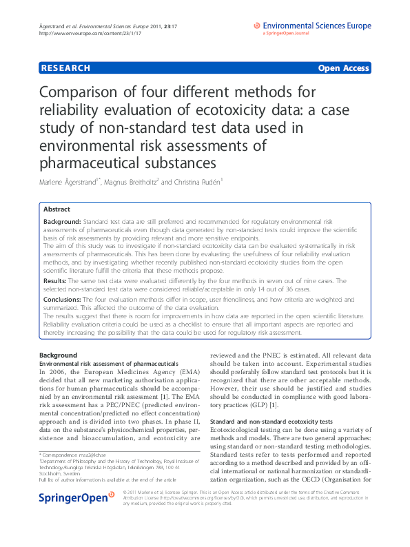 (PDF) Comparison of four different methods for reliability evaluation ...