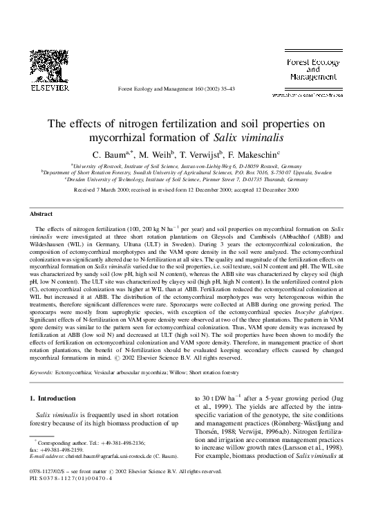 (PDF) The effects of nitrogen fertilization and soil properties on ...