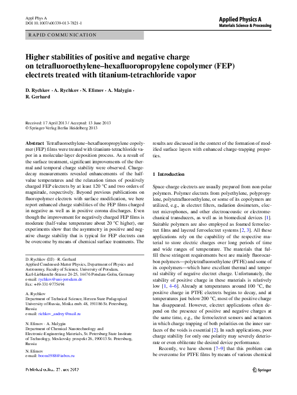 (PDF) Higher stabilities of positive and negative charge on ...
