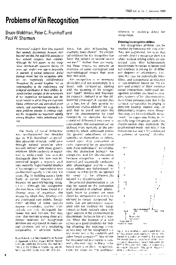 (PDF) Problems of kin recognition