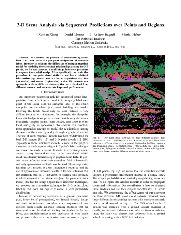 (PDF) 3-D scene analysis via sequenced predictions over points and regions