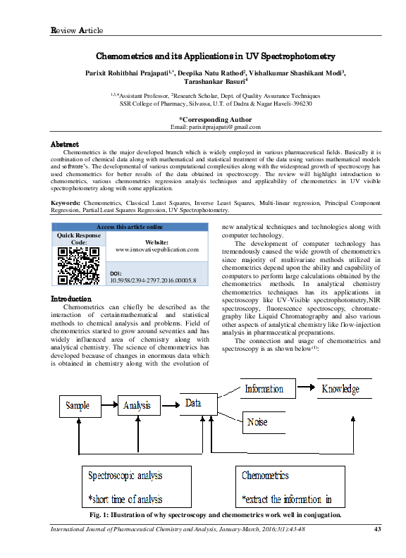 application of spectroscopy pdf