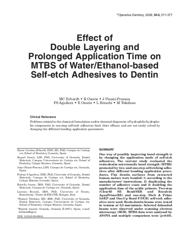 (PDF) Effect of Double Layering and Prolonged Application Time on MTBS ...