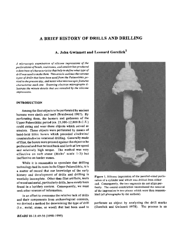 (PDF) A. John and Leonard Gorelick A Brief History of