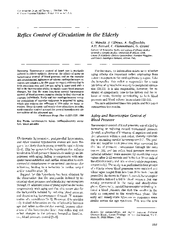 (PDF) Reflex control of circulation in the elderly