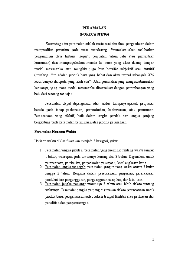Doc Peramalan Forecasting Surya Mesra Academia Edu