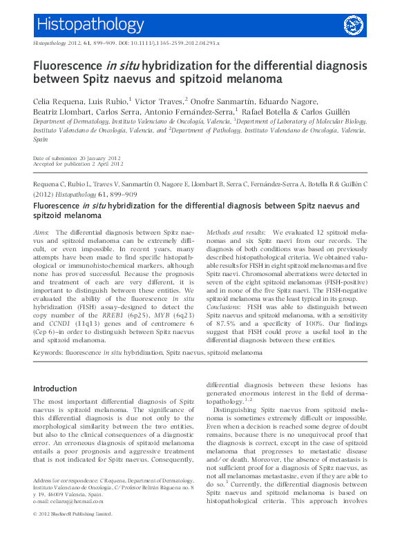 (PDF) Fluorescence in situ hybridization for the differential diagnosis ...