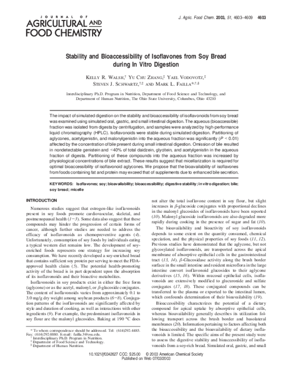 (PDF) Stability and Bioaccessibility of Isoflavones from Soy Bread ...