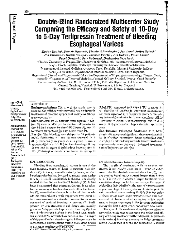 (PDF) Double-blind randomized multicenter study comparing the efficacy ...