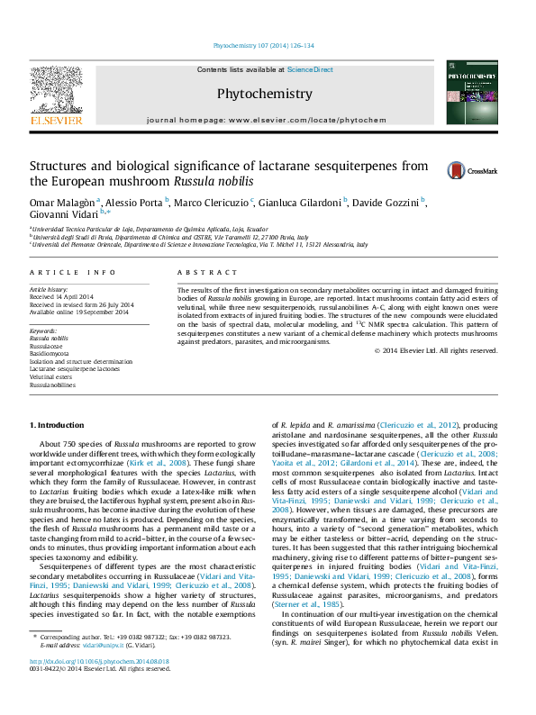 (PDF) Structures and biological significance of lactarane ...