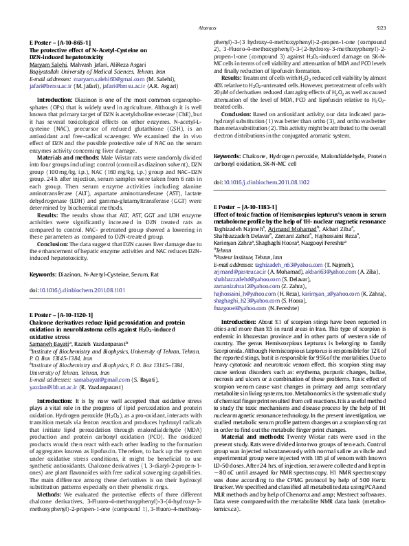 (PDF) The protective effect of N-Acetyl-Cysteine on DZN-induced ...