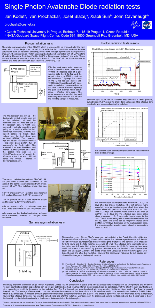 (PDF) Single photon avalanche diode radiation tests